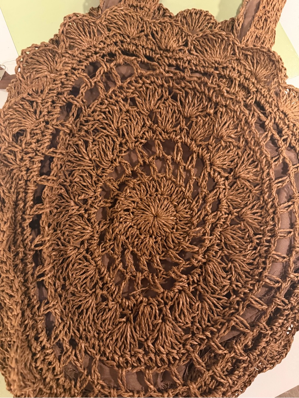 Handcrafted Brown Crochet Tote Bag - Boho Shoulder Bag - Picture 3 of 6